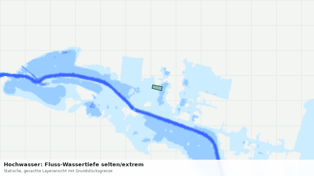 Statische Kartenansicht: Hochwasser: Fluss-Wassertiefe selten/extrem