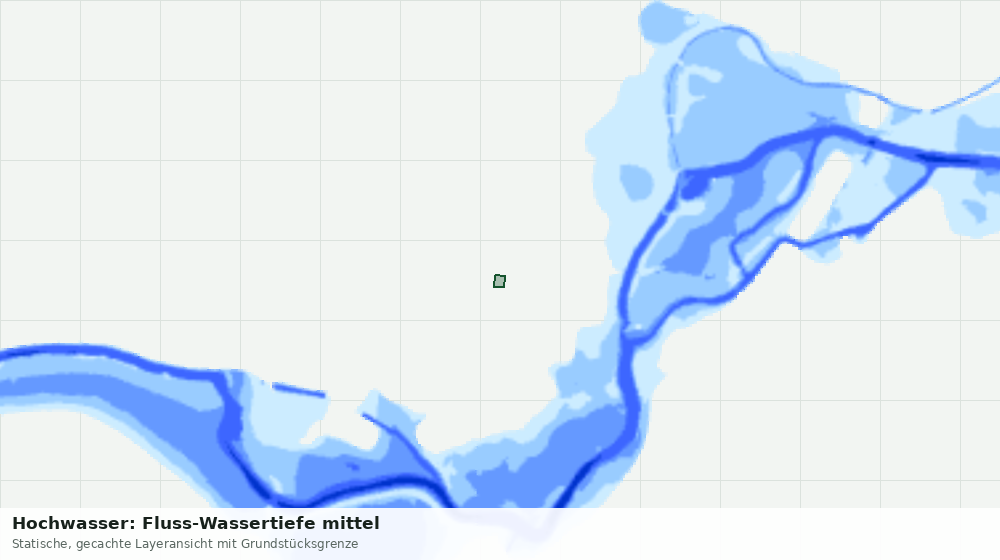 Statische Kartenansicht: Hochwasser: Fluss-Wassertiefe mittel