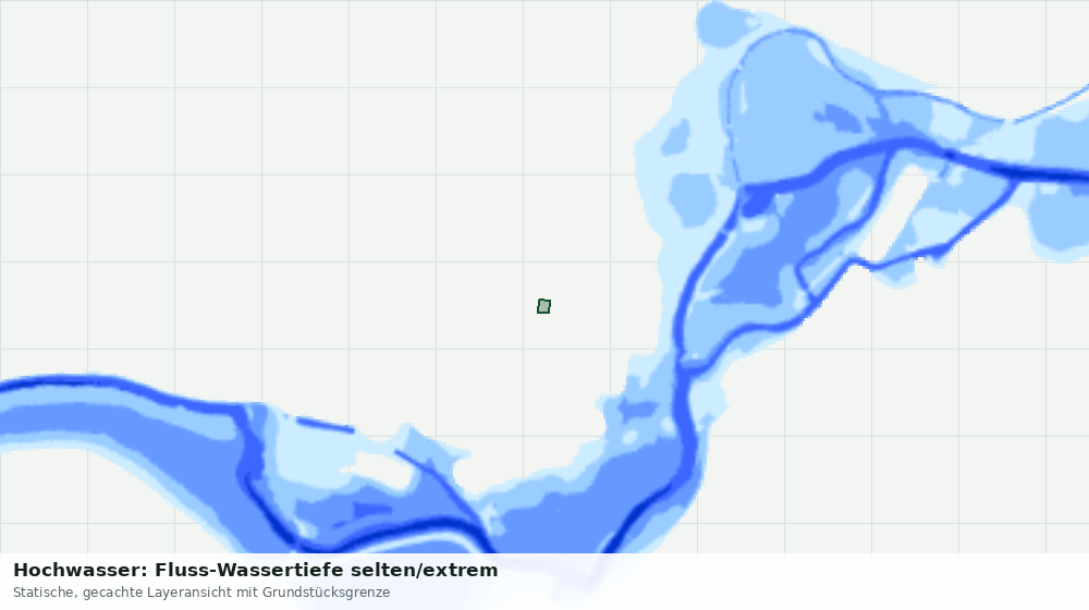 Statische Kartenansicht: Hochwasser: Fluss-Wassertiefe selten/extrem
