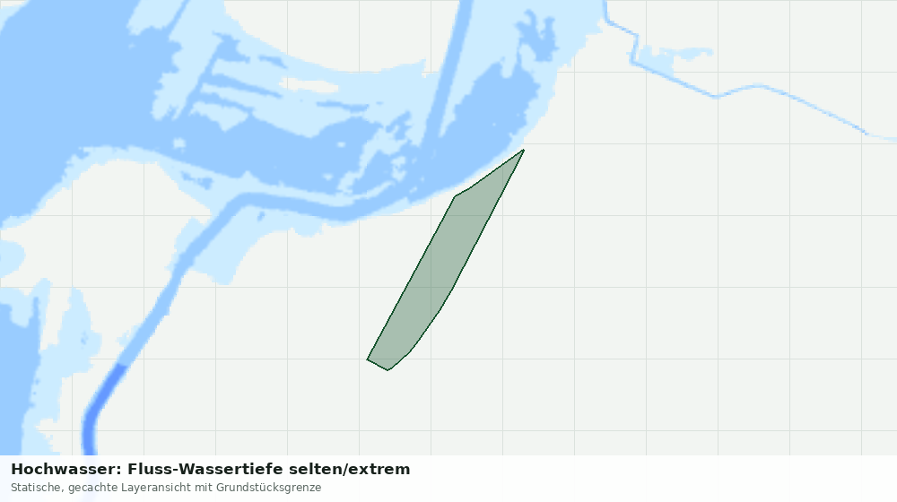 Statische Kartenansicht: Hochwasser: Fluss-Wassertiefe selten/extrem
