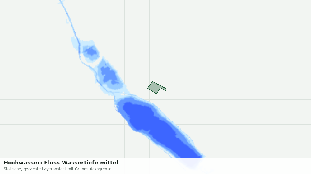 Statische Kartenansicht: Hochwasser: Fluss-Wassertiefe mittel