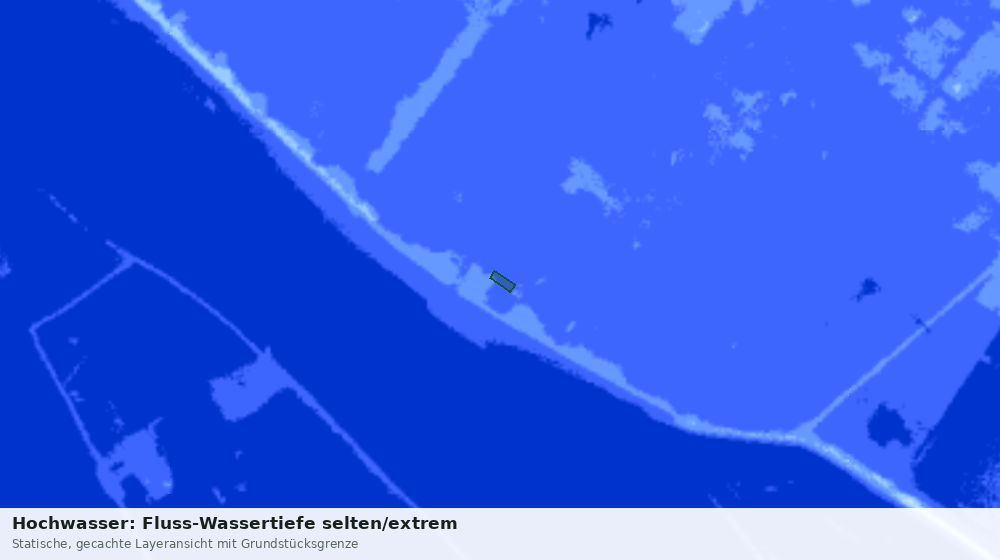 Statische Kartenansicht: Hochwasser: Fluss-Wassertiefe selten/extrem