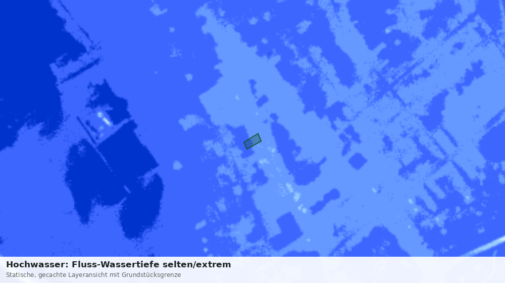 Statische Kartenansicht: Hochwasser: Fluss-Wassertiefe selten/extrem