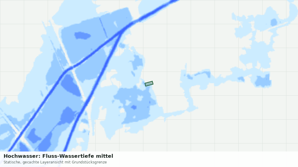 Statische Kartenansicht: Hochwasser: Fluss-Wassertiefe mittel
