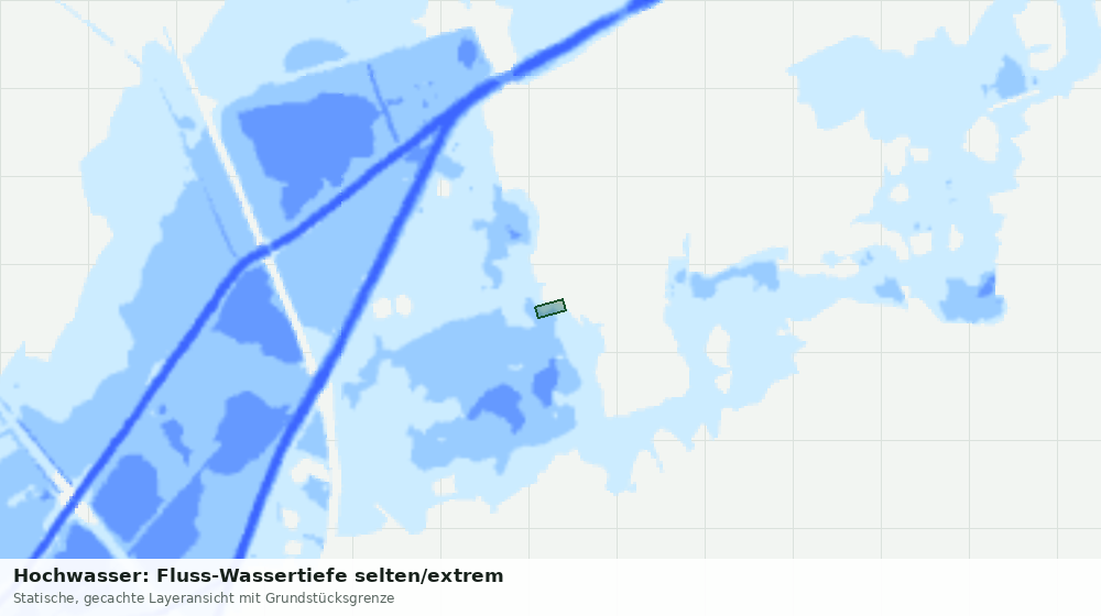 Statische Kartenansicht: Hochwasser: Fluss-Wassertiefe selten/extrem