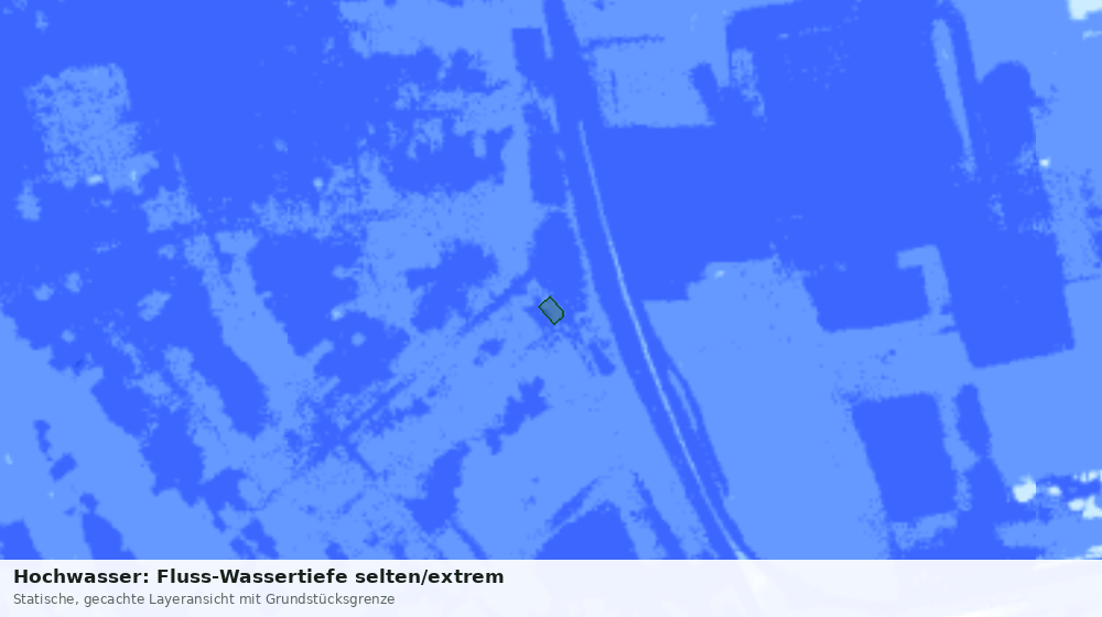 Statische Kartenansicht: Hochwasser: Fluss-Wassertiefe selten/extrem