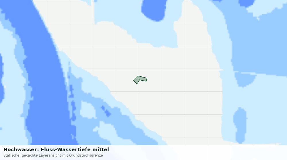 Statische Kartenansicht: Hochwasser: Fluss-Wassertiefe mittel