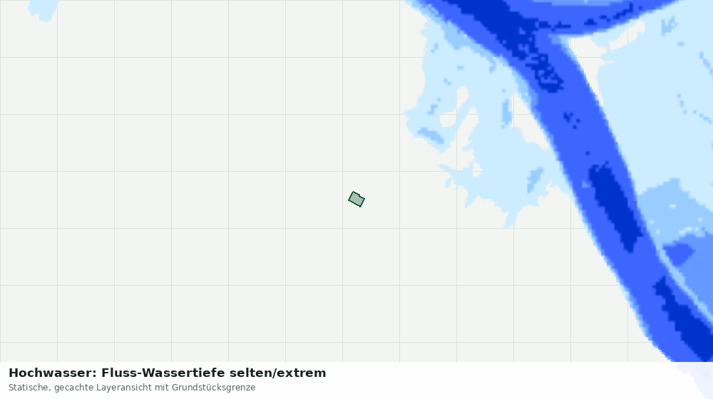 Statische Kartenansicht: Hochwasser: Fluss-Wassertiefe selten/extrem