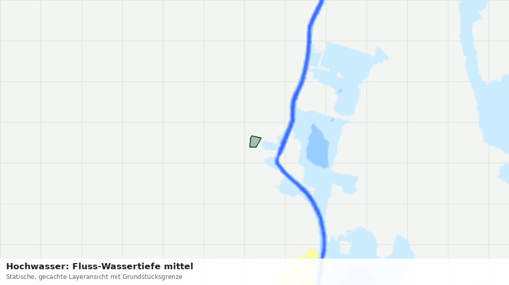Statische Kartenansicht: Hochwasser: Fluss-Wassertiefe mittel