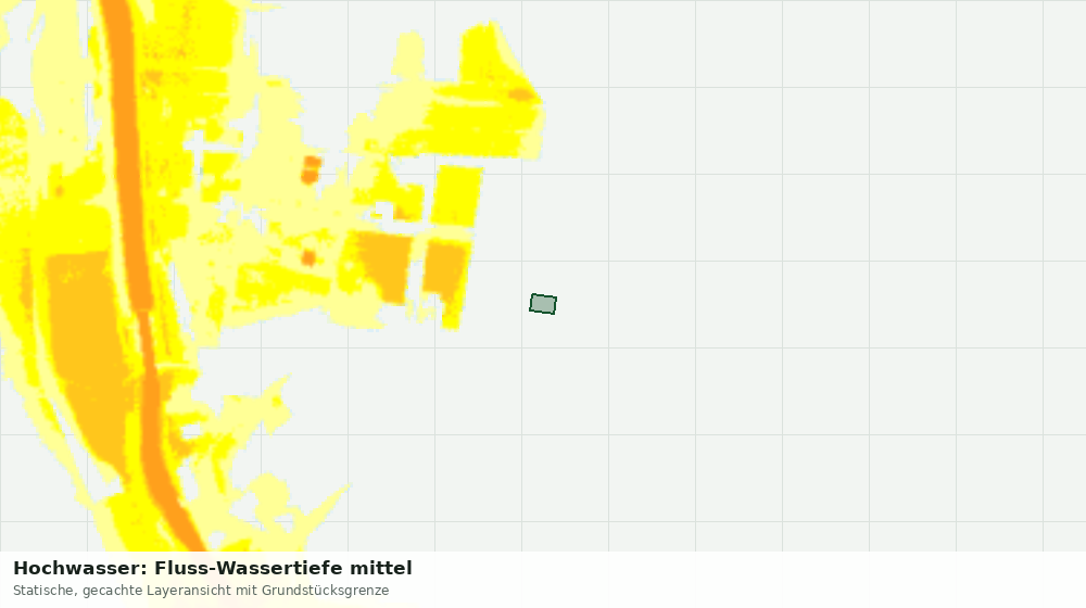 Statische Kartenansicht: Hochwasser: Fluss-Wassertiefe mittel