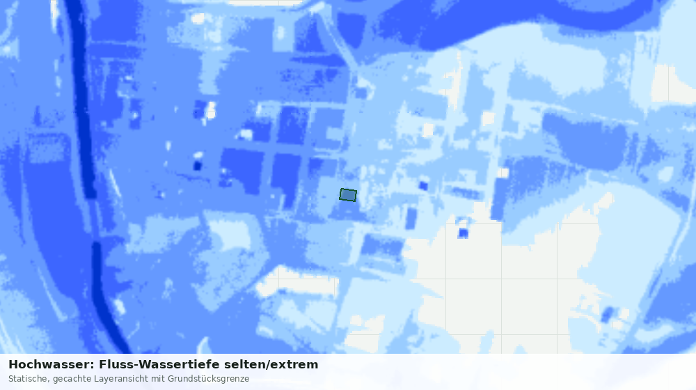 Statische Kartenansicht: Hochwasser: Fluss-Wassertiefe selten/extrem