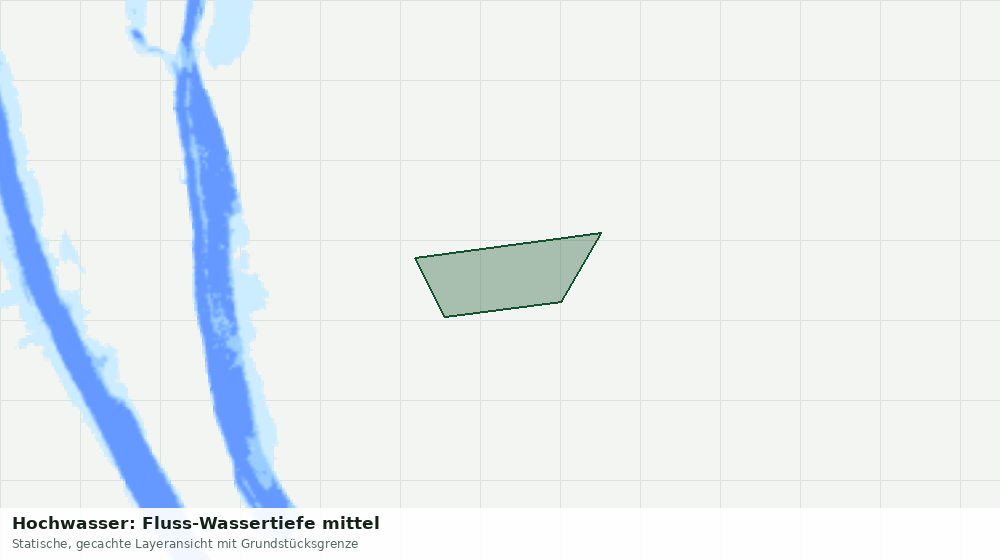 Statische Kartenansicht: Hochwasser: Fluss-Wassertiefe mittel