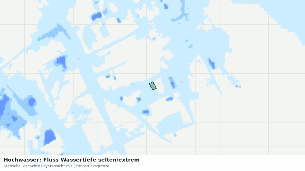 Statische Kartenansicht: Hochwasser: Fluss-Wassertiefe selten/extrem