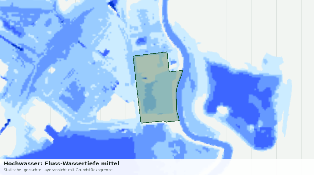 Statische Kartenansicht: Hochwasser: Fluss-Wassertiefe mittel