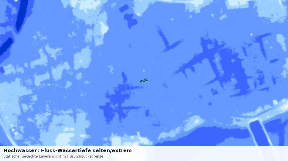 Statische Kartenansicht: Hochwasser: Fluss-Wassertiefe selten/extrem