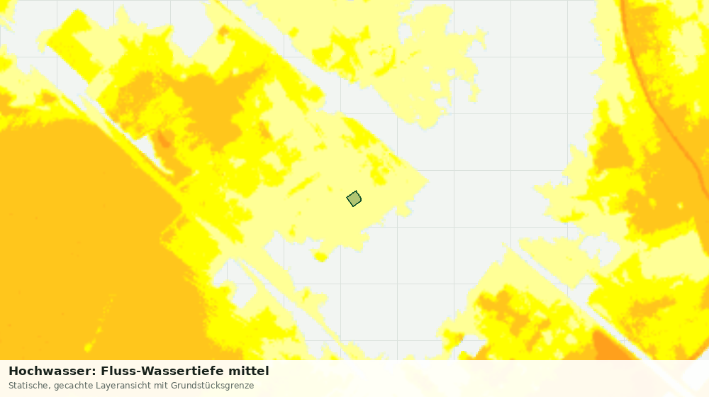 Statische Kartenansicht: Hochwasser: Fluss-Wassertiefe mittel