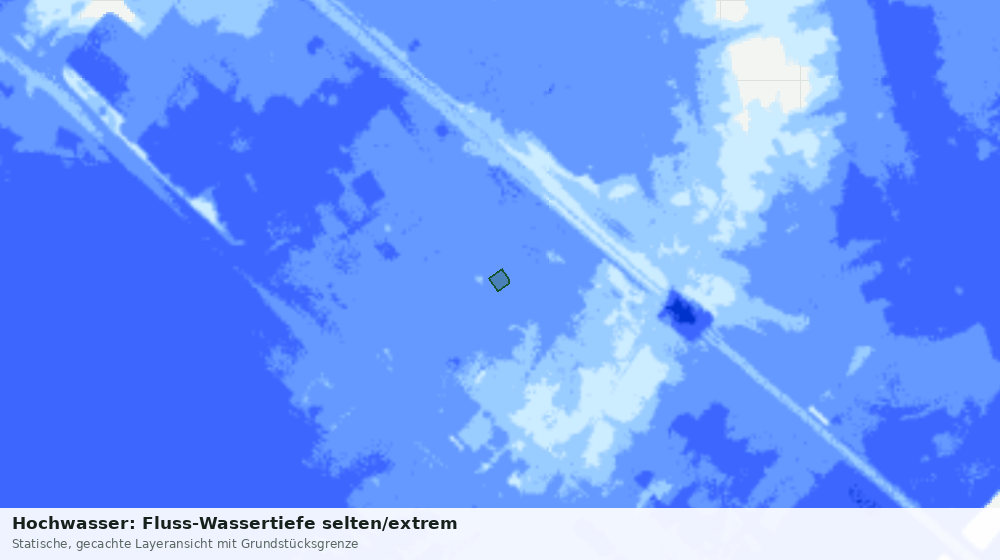 Statische Kartenansicht: Hochwasser: Fluss-Wassertiefe selten/extrem
