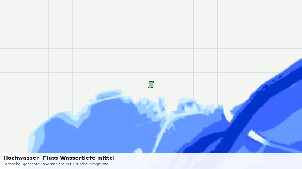 Statische Kartenansicht: Hochwasser: Fluss-Wassertiefe mittel
