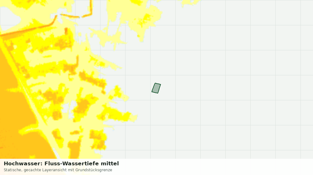 Statische Kartenansicht: Hochwasser: Fluss-Wassertiefe mittel