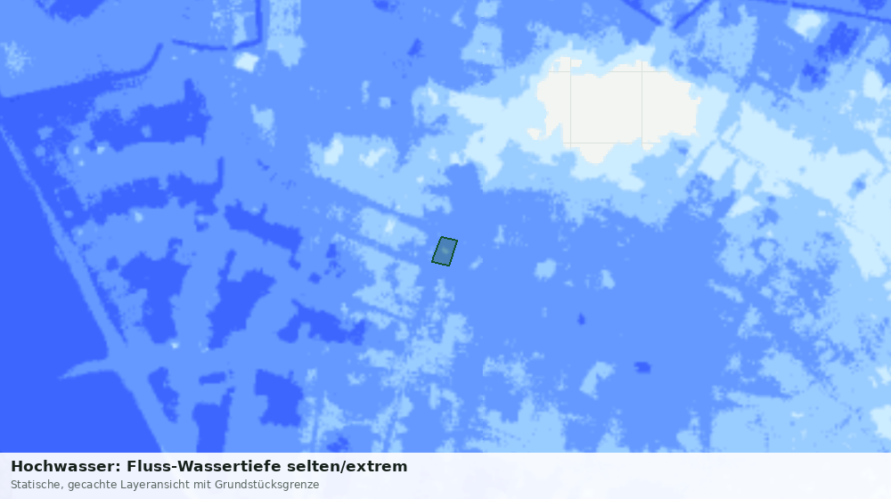 Statische Kartenansicht: Hochwasser: Fluss-Wassertiefe selten/extrem