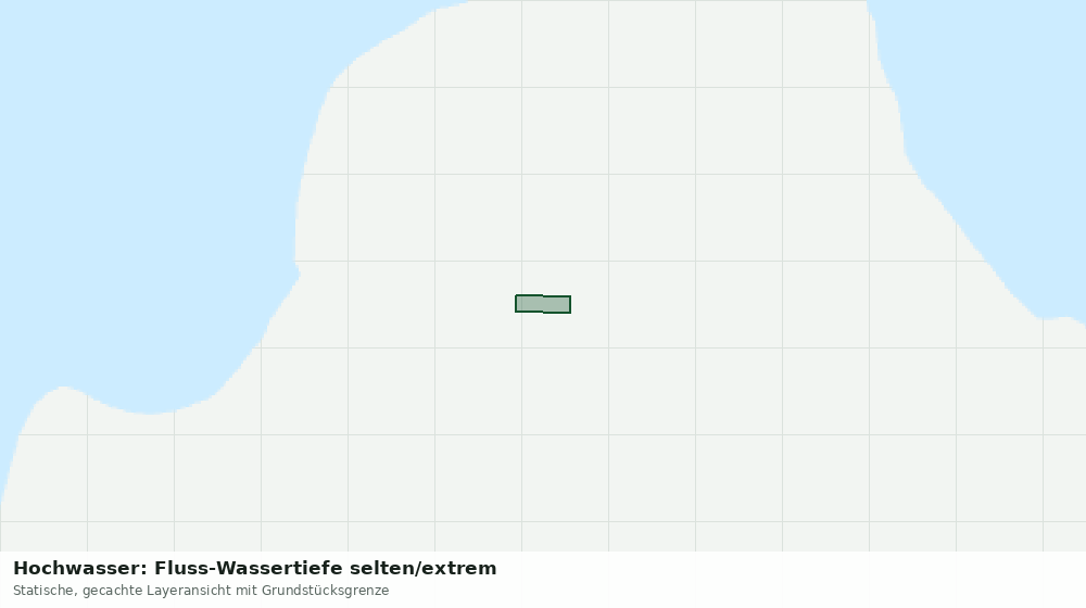 Statische Kartenansicht: Hochwasser: Fluss-Wassertiefe selten/extrem
