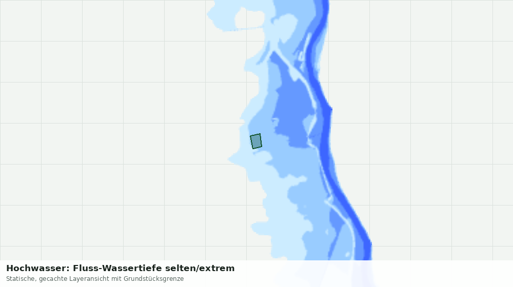 Statische Kartenansicht: Hochwasser: Fluss-Wassertiefe selten/extrem