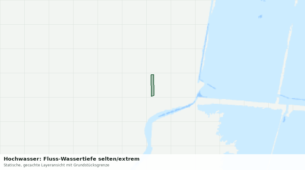 Statische Kartenansicht: Hochwasser: Fluss-Wassertiefe selten/extrem