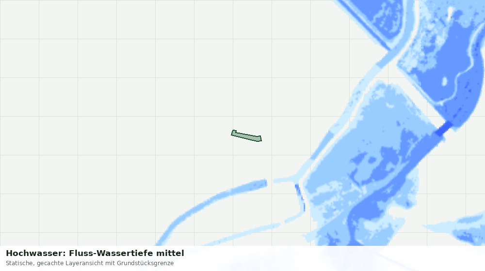 Statische Kartenansicht: Hochwasser: Fluss-Wassertiefe mittel