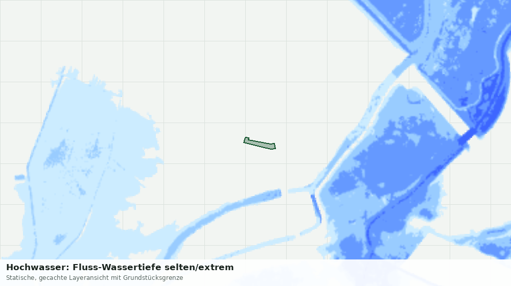 Statische Kartenansicht: Hochwasser: Fluss-Wassertiefe selten/extrem