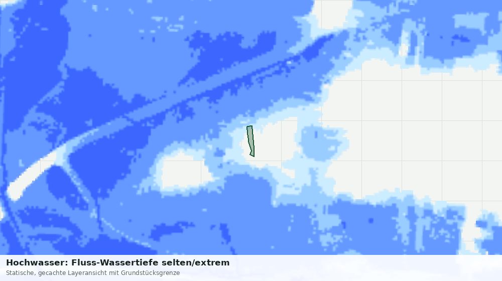 Statische Kartenansicht: Hochwasser: Fluss-Wassertiefe selten/extrem
