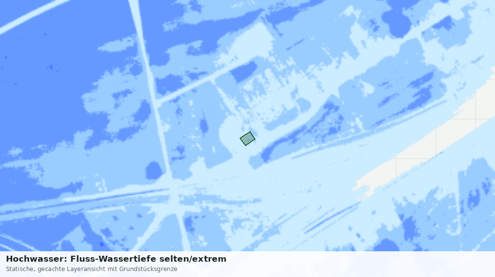 Statische Kartenansicht: Hochwasser: Fluss-Wassertiefe selten/extrem
