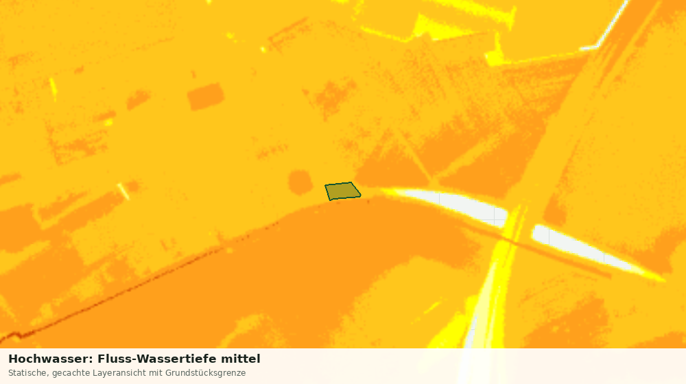 Statische Kartenansicht: Hochwasser: Fluss-Wassertiefe mittel