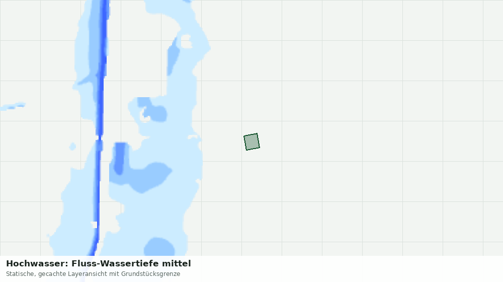 Statische Kartenansicht: Hochwasser: Fluss-Wassertiefe mittel