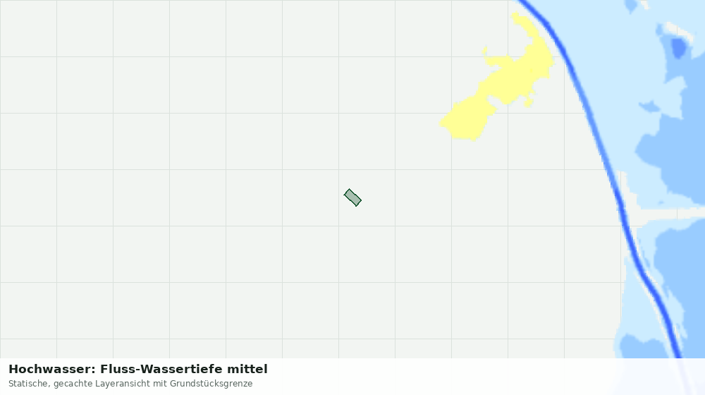 Statische Kartenansicht: Hochwasser: Fluss-Wassertiefe mittel