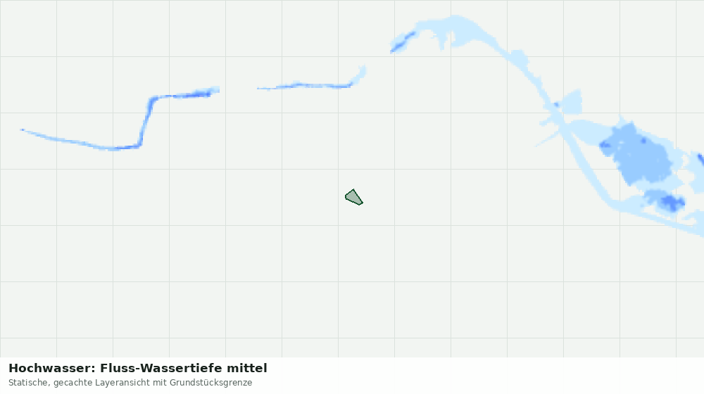 Statische Kartenansicht: Hochwasser: Fluss-Wassertiefe mittel