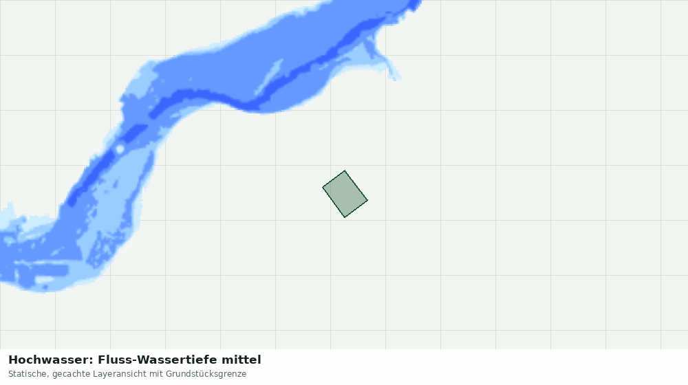 Statische Kartenansicht: Hochwasser: Fluss-Wassertiefe mittel
