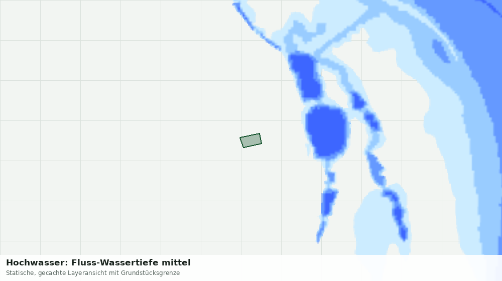 Statische Kartenansicht: Hochwasser: Fluss-Wassertiefe mittel