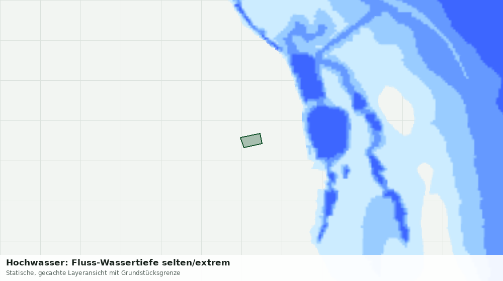 Statische Kartenansicht: Hochwasser: Fluss-Wassertiefe selten/extrem