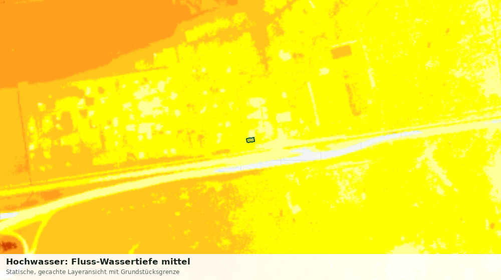 Statische Kartenansicht: Hochwasser: Fluss-Wassertiefe mittel