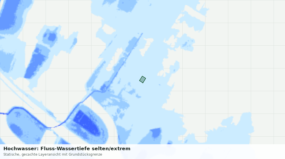 Statische Kartenansicht: Hochwasser: Fluss-Wassertiefe selten/extrem
