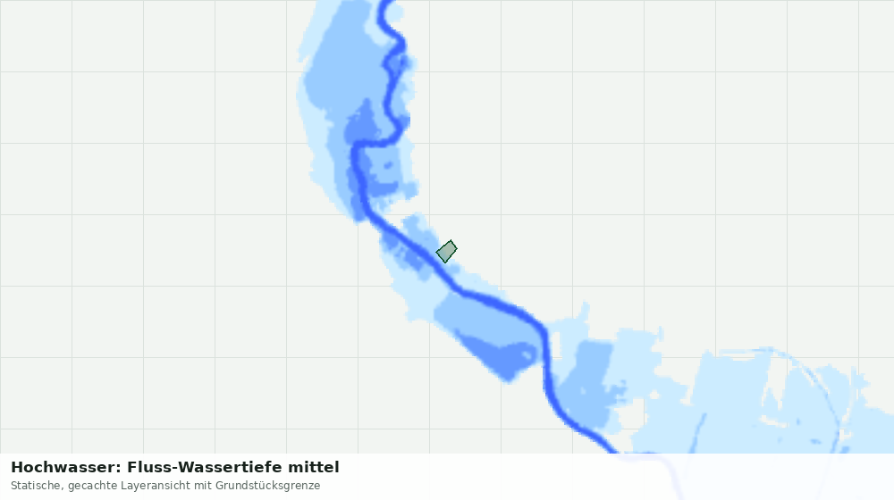 Statische Kartenansicht: Hochwasser: Fluss-Wassertiefe mittel