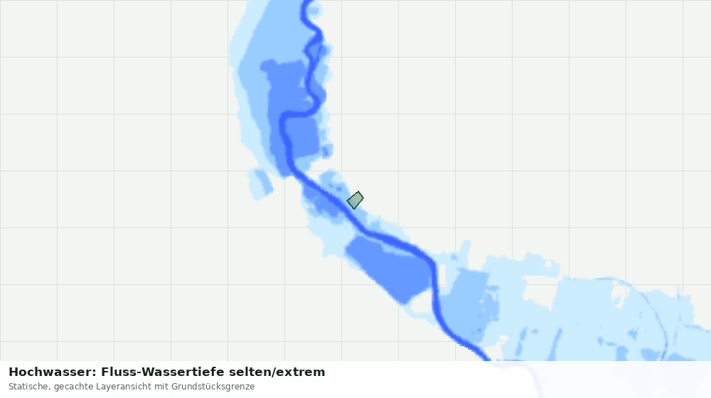 Statische Kartenansicht: Hochwasser: Fluss-Wassertiefe selten/extrem