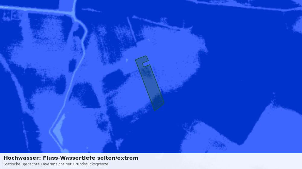 Statische Kartenansicht: Hochwasser: Fluss-Wassertiefe selten/extrem