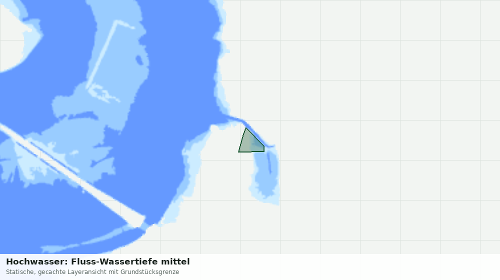Statische Kartenansicht: Hochwasser: Fluss-Wassertiefe mittel