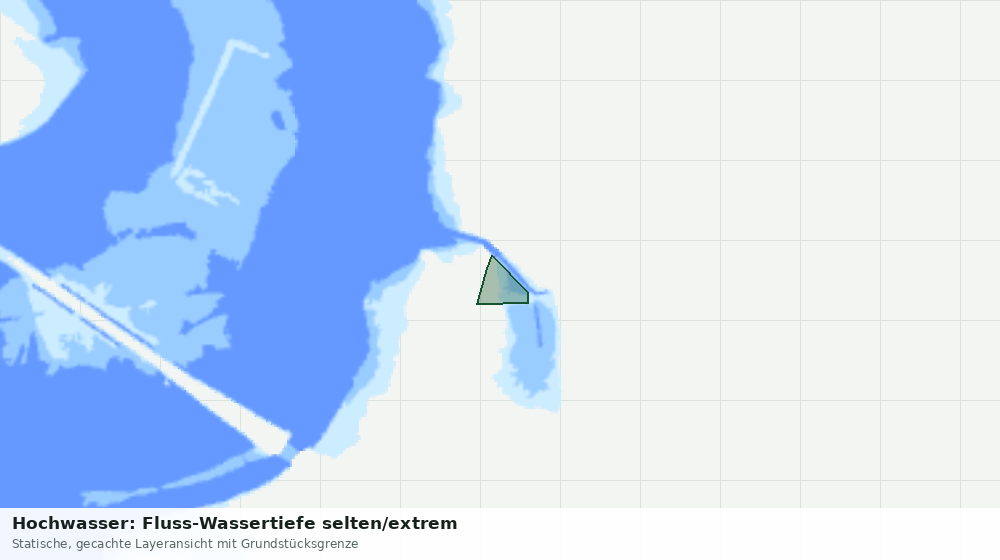 Statische Kartenansicht: Hochwasser: Fluss-Wassertiefe selten/extrem