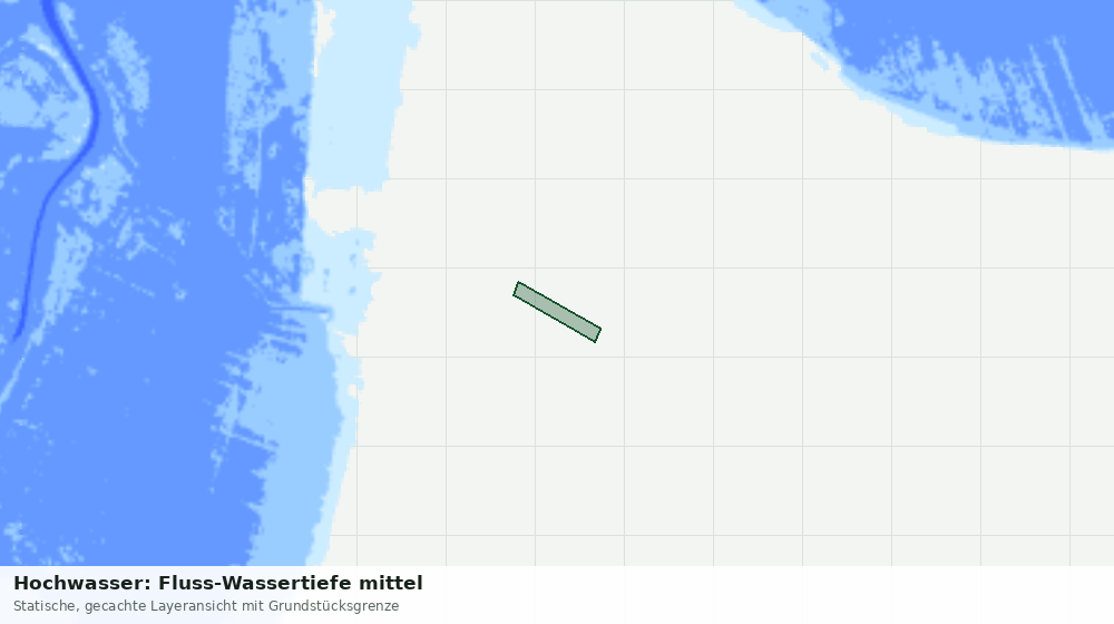 Statische Kartenansicht: Hochwasser: Fluss-Wassertiefe mittel