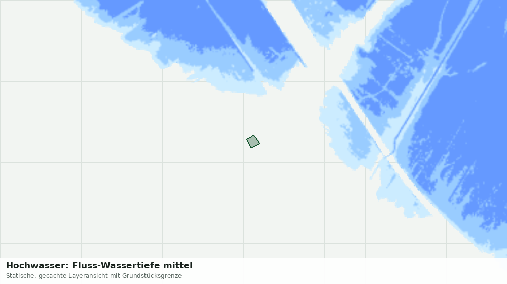 Statische Kartenansicht: Hochwasser: Fluss-Wassertiefe mittel