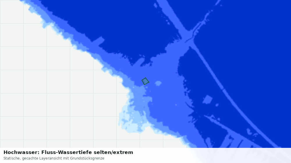 Statische Kartenansicht: Hochwasser: Fluss-Wassertiefe selten/extrem