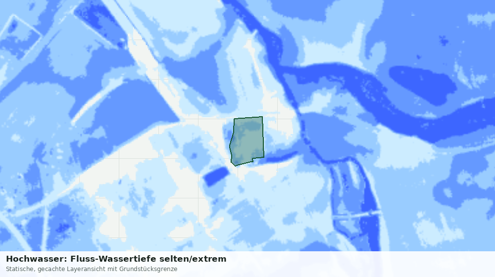 Statische Kartenansicht: Hochwasser: Fluss-Wassertiefe selten/extrem
