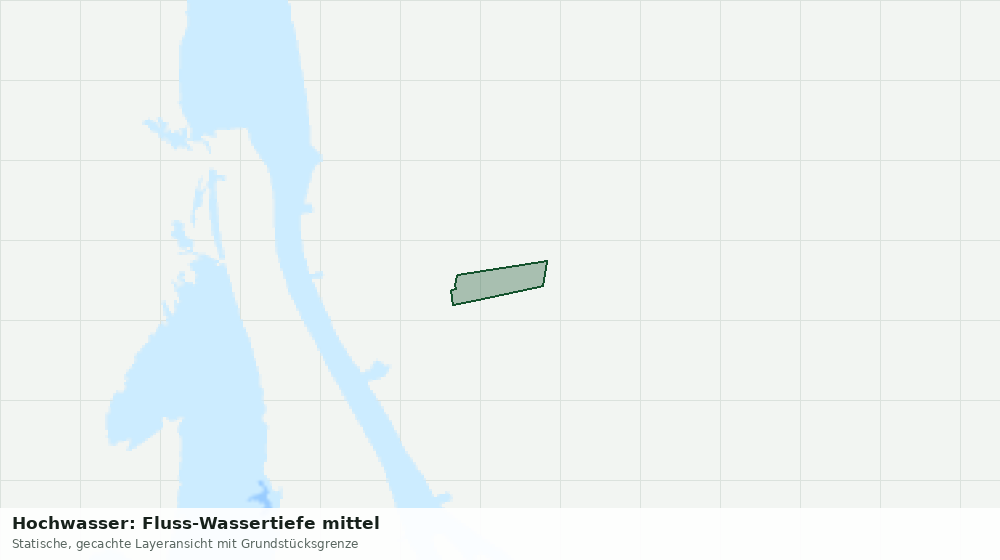 Statische Kartenansicht: Hochwasser: Fluss-Wassertiefe mittel